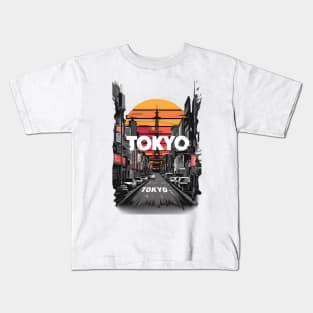 The iconic skyline of Tokyo Kids T-Shirt